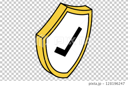 セキュリティの盾、防犯とホームセキュリティのアイソメアイコン 128196247