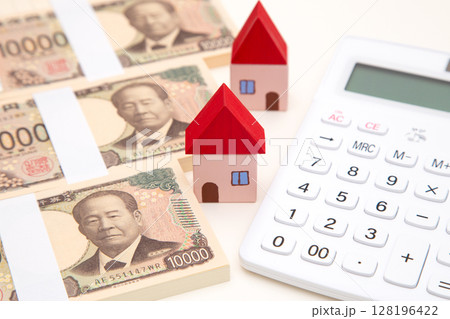 マイホームと大量の一万円札 マイホームと大量の一万円札 128196422