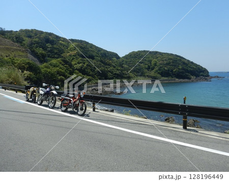 海辺　バイク3台ツーリング 128196449