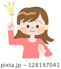 いいねをしていいポーズをする女性のイラスト 128197041
