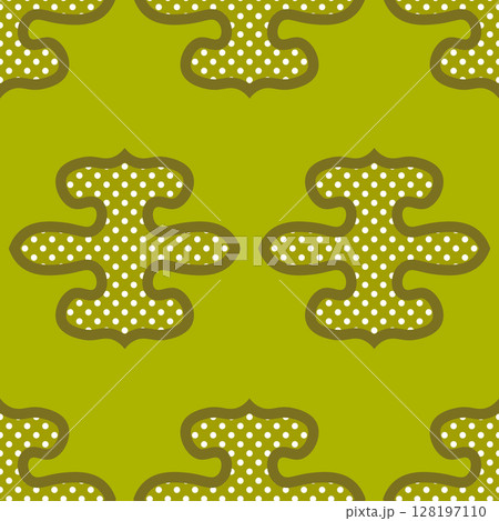 Arabic arabesque seamless pattern with colorful elements. Geometric background. Design greeting card for Ramadan Kareem, Islamic ornamental colorful detail of mosaic. Vector illustration 128197110