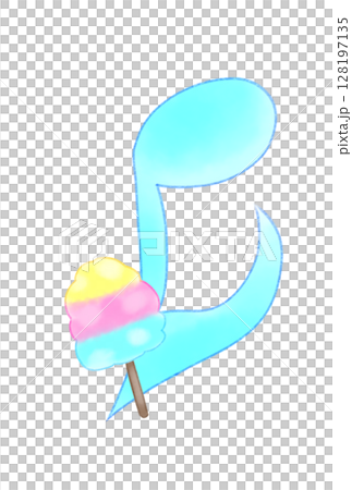 Musical note with cotton candy 128197135