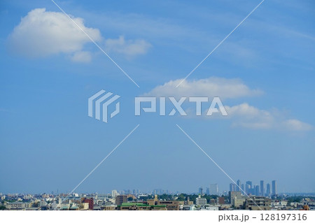 武蔵小杉のビル群と青空 武蔵小杉のビル群と青空 128197316