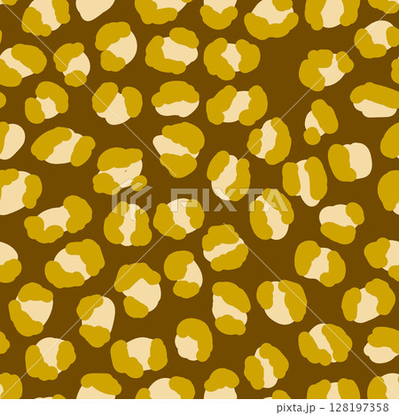 Abstract modern leopard seamless pattern. Animals trendy background. Color decorative vector stock illustration for print, card, postcard, fabric, textile. Modern ornament of stylized skin 128197358