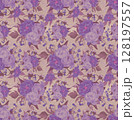 peony seamless pattern watercolor illustration violet beige 128197557
