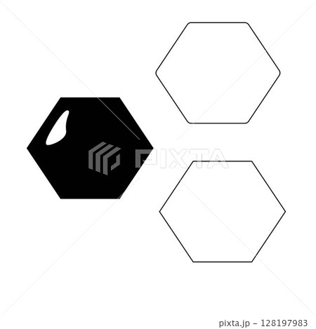 Honey comb isolated set. Vector graphic line illustration. Silhouette sign for logo, print, comics, fashion, pop art, boards, design, stickers, decoration, posters Honey comb isolated set. Vector graphic line illustration. Silhouette sign for logo, print, comics, fashion, pop art, boards, design, stickers, decoration, posters 128197983