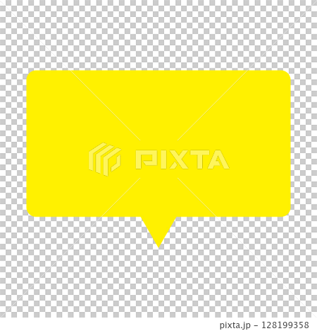 Simple speech bubble illustrations: horizontal, square, rounded corners 128199358