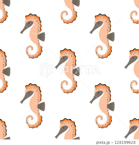 seamless pattern of cute seahorse seamless pattern of cute seahorse 128199628