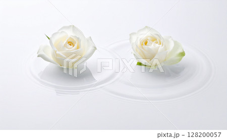白いバラと波紋 白いバラと波紋 128200057