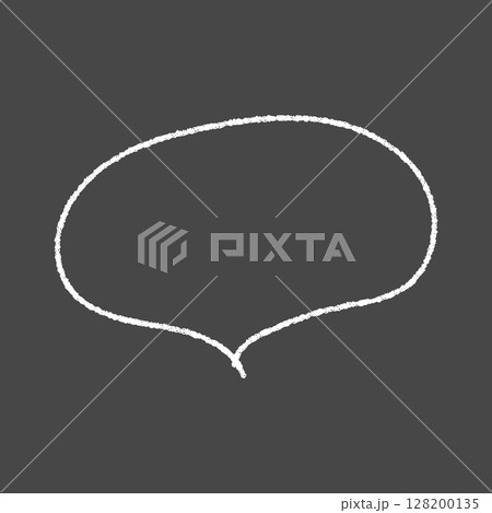 手書きの吹き出しベクターイラスト（黒板・チョーク・シンプル）	 128200135