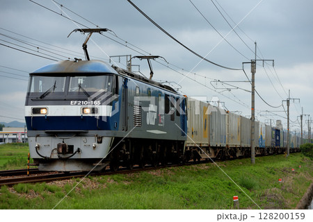 山陽本線を走るEF210‐165コンテナ貨物列車 山陽本線を走るEF210‐165コンテナ貨物列車 128200159