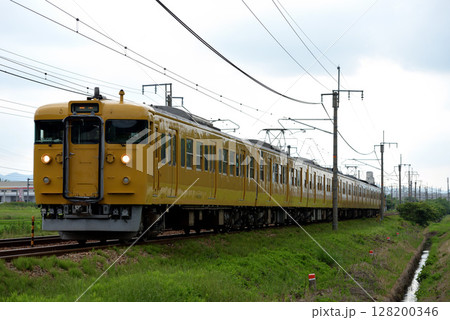 山陽本線を走る115系普通電車7両 128200346