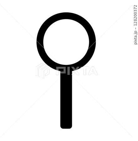 Magnifier Glass icon on transparent background, flat line design, vector illustration 128200372