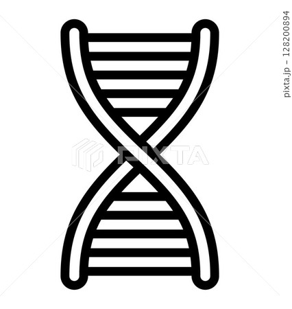 DNA icon, on transparent background, flat line design, vector illustration DNA icon, on transparent background, flat line design, vector illustration 128200894