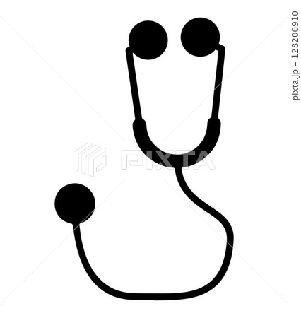 Medical Stethoscope icon, on transparent background, flat line design, vector illustration Medical Stethoscope icon, on transparent background, flat line design, vector illustration 128200910