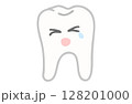 泣いている歯のキャラクターイラスト 128201000
