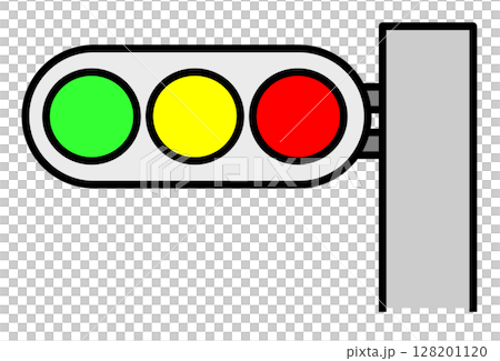 Illustration of a traffic light to prevent traffic accidents by driving safely and observing manners 128201120