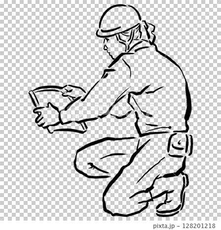 Ukiyo-e style artisan line drawing_02 128201218