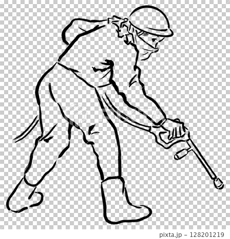 Ukiyo-e style artisan line drawing_03 128201219