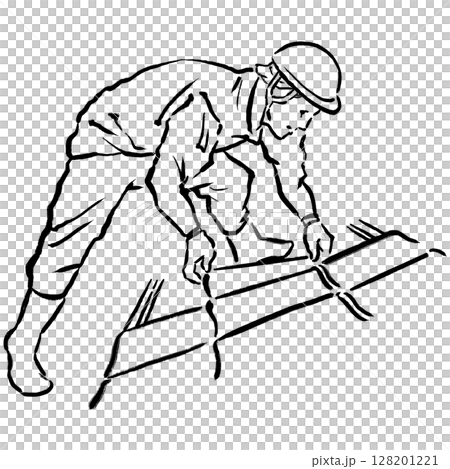 Ukiyo-e style artisan line drawing_05 128201221
