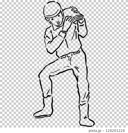 Ukiyo-e style artisan line drawing_12 Ukiyo-e style artisan line drawing_12 128201228