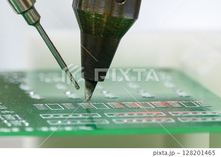 The hi-technology electronics industry assembly process by robotic system. 128201465