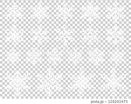 白い雪の結晶の線画アイコンセット 128201473