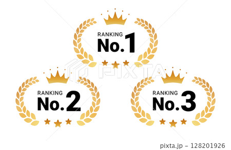 ランキングアイコン ベスト3 ベクター素材 ランキングアイコン ベスト3 ベクター素材 128201926