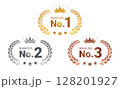 ランキングアイコン ベスト3 ベクター素材 128201927