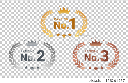 Ranking icon top 3 vector material Ranking icon top 3 vector material 128201927