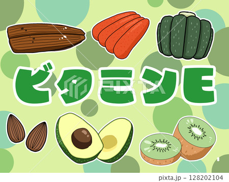 ビタミンEのイメージイラスト（背景あり） 128202104