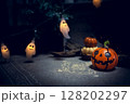 ハロウィンのかぼちゃとお化けのガーランド 128202297