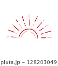 Bohemian Sun. Creative linear logo, icon, symbol 128203049