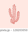 Prickly desert plant or cactus with thorns 128203050