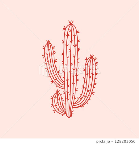Prickly desert plant or cactus with thorns Prickly desert plant or cactus with thorns 128203050