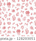 Seamless pattern with cowboy design elements 128203051