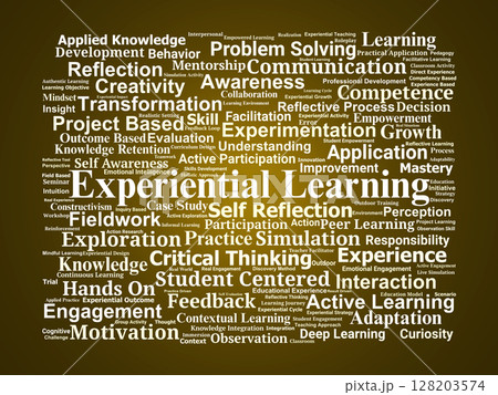 Experiential Learning Word Cloud. Key Concepts For Active Education And Engagement Experiential Learning Word Cloud. Key Concepts For Active Education And Engagement 128203574