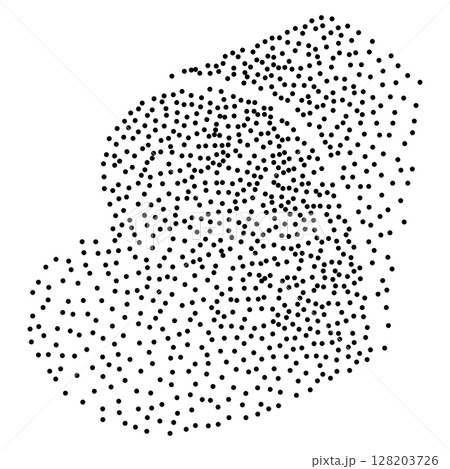 Black stipple dotted heart 128203726