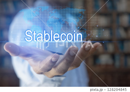 The concept of using stablecoins in the financial system The concept of using stablecoins in the financial system 128204845