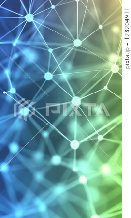 Abstract digital network with interconnected nodes and glowing elements, background Abstract digital network with interconnected nodes and glowing elements, background 128204911