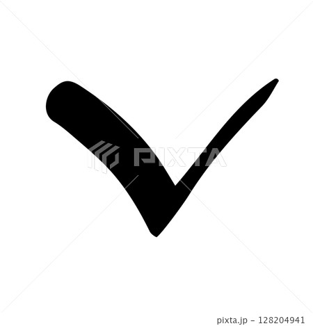 Vector hand drawn sketch doodle mark check 128204941