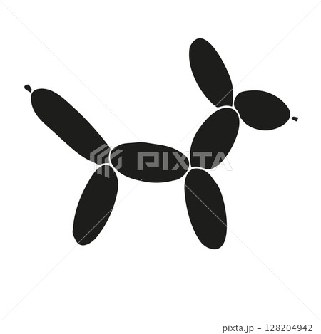 Vector hand drawn sketch doodle air balloon dog 128204942