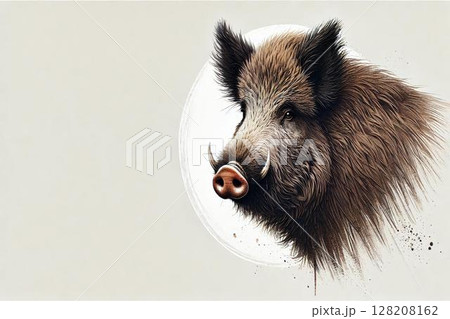 イノシシ イノシシ 128208162
