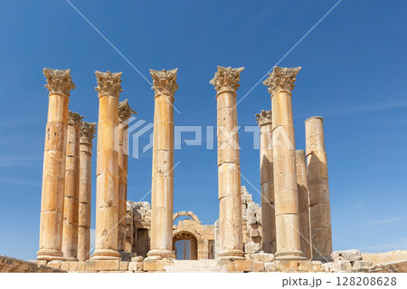 Sanctuary of Artemis in Jerash Jordan. 128208628