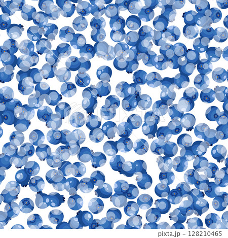 Seamless pattern with blueberry on white background. Natural fresh ripe tasty blueberries. Vector illustration for background, packaging, textile, fabric and various other designs Seamless pattern with blueberry on white background. Natural fresh ripe tasty blueberries. Vector illustration for background, packaging, textile, fabric and various other designs 128210465