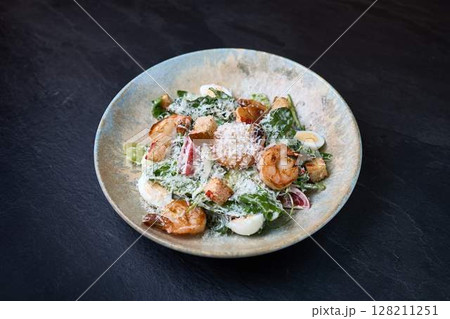 Grilled Shrimp Caesar Salad with Parmesan 128211251