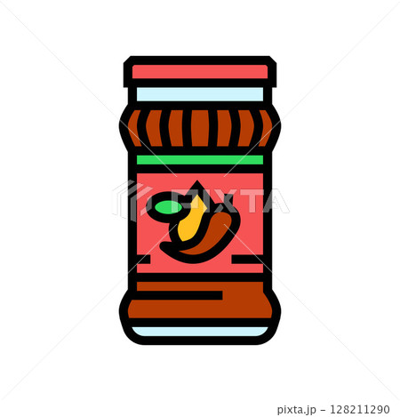 chili oil condiment color icon vector illustration 128211290