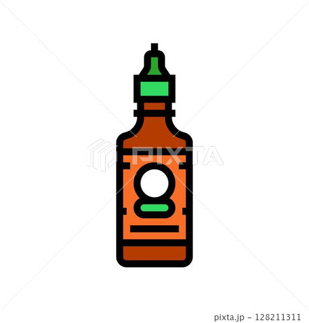 sriracha condiment color icon vector illustration 128211311