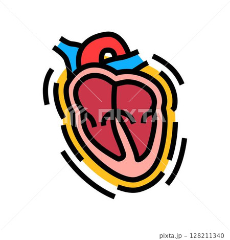 endocarditis cardiology disease color icon vector illustration endocarditis cardiology disease color icon vector illustration 128211340