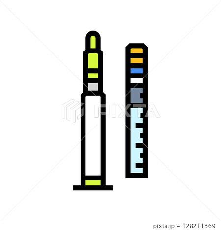 syringe cardiac injection cardiology color icon vector illustration syringe cardiac injection cardiology color icon vector illustration 128211369